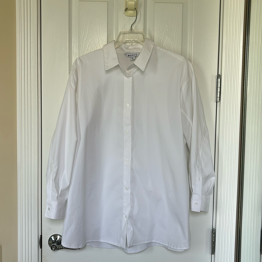 EUC Athleta Oversized Poplin Button Down Shirt